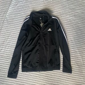 Adidas Black Tracksuit jacket, zip up